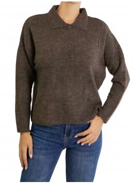 Maglia con colletto e due bottoni tinta unita  Only 